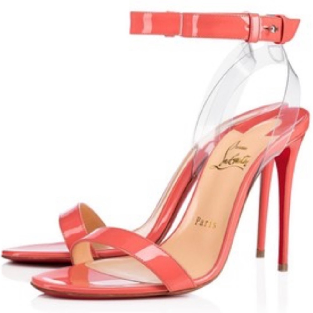 $825 Christian Louboutin Jonatina PVC Sandal EU 38.5